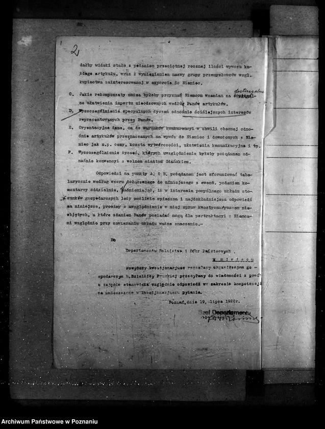 Obraz 6 z jednostki "Sprawy szczegółowo-administracyjne Gospodarcza umowa z Niemcami"
