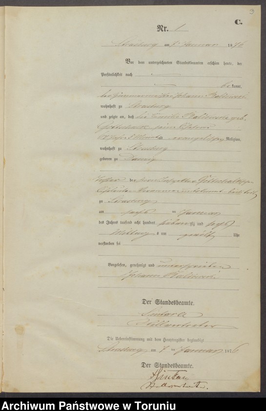 image.from.unit.number "Sterbe-Neben-Register Stadt Strasburg [Brodnica-Miasto] für das Jahr 1876"