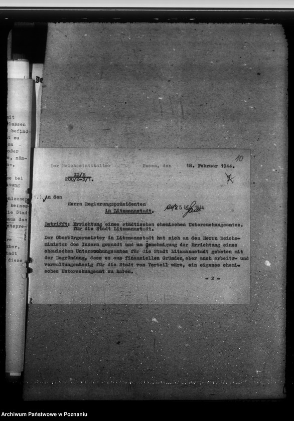 Obraz 14 z jednostki "Errichtung eines städtischen chemischen Untersuchungsamtes. Gesundheitsaufscher. Geschäftsverteilungsplan"