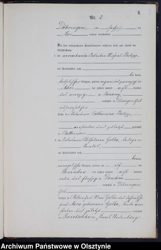 image.from.unit.number "Heiraths-Neben-Register Nr 1 - 19"