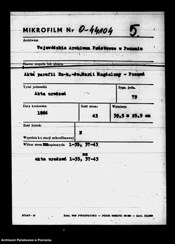 Obraz 1 z jednostki "Księga urodzin"