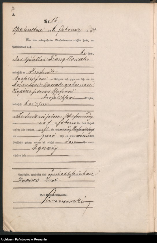 Obraz 19 z jednostki "Księga urodzeń"