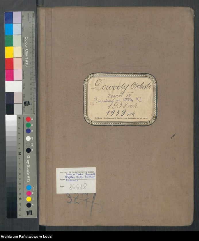 image.from.unit.number "Ewidencja dowodów osobistych wydanych przez Zarząd Miejski w Łodzi, zespół nr 4 [- nazwiska na literę K]"