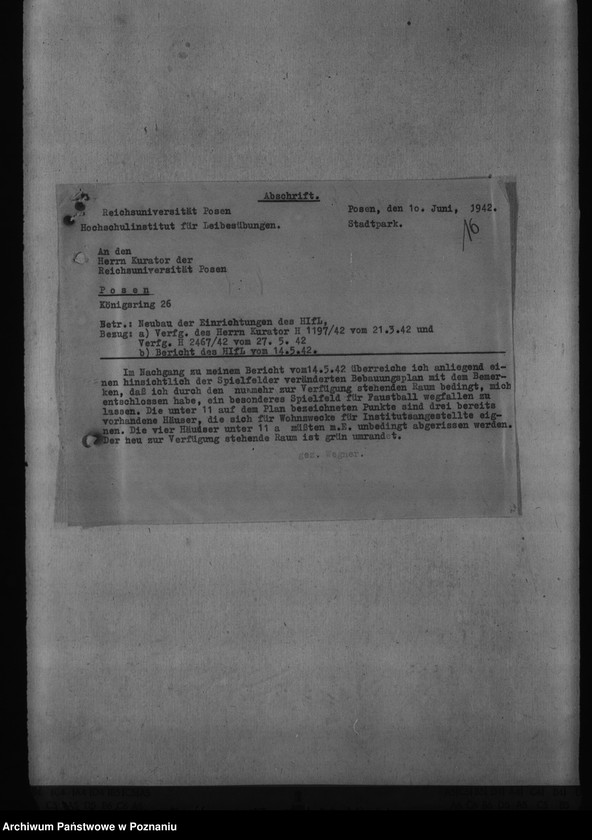 Obraz 19 z jednostki "Baupläne der Universitätsstadt Kornwerk - Posen"