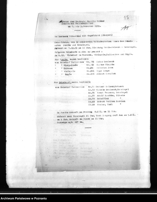 Obraz 19 z jednostki "Wykazy Niemców z okolicy Śmigla w powiecie kościańskim, którzy zginęli w 1939 roku"