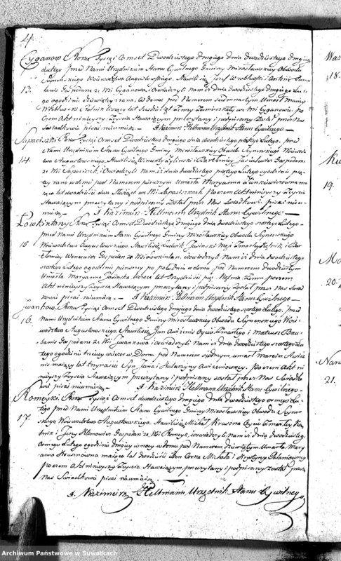 image.from.unit.number "Akta Umarłych Gminy Mirosławskiey na Rok 1822"