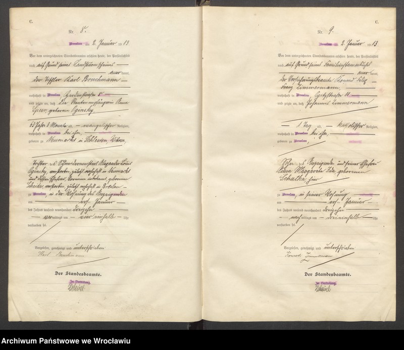 image.from.unit.number "Sterbe-Haupt-Register Breslau IV 1913 Band 1"