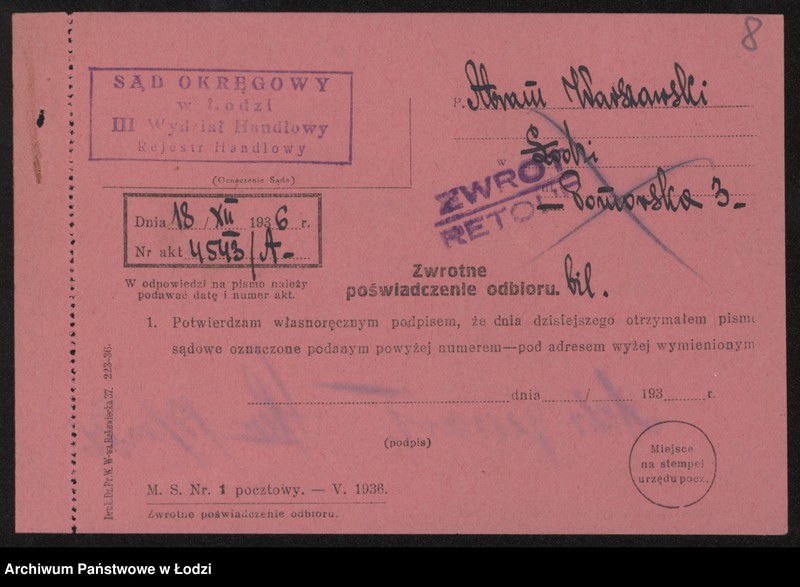 Obraz 10 z jednostki "Abram Warszawski- sprzedaz bielizny i nici"