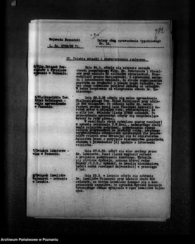 image.from.unit.number "Sprawozdania sytuacyjne tygodniowe za czas od 29 marca 1929 r. do dnia 25 kwietnia 1929 r. /nr 14-17/"