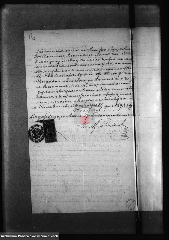 image.from.unit.number "Dokumenta Brakosočetavšichsja Bakalarževskogo Prichoda za 1893 god"