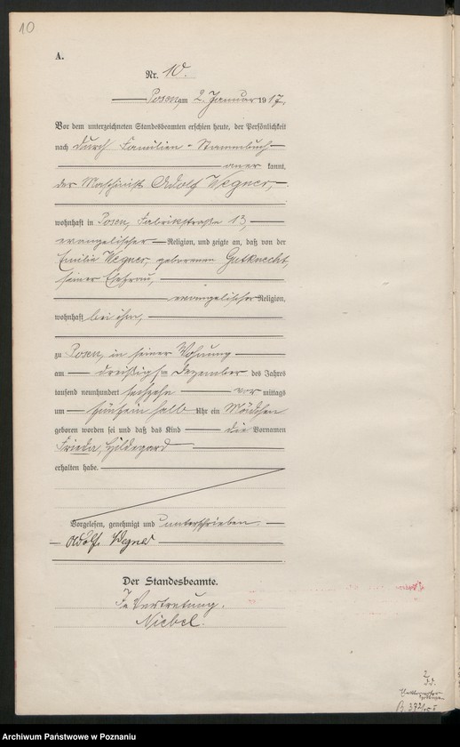 Obraz 12 z jednostki "Księga miejscowa urodzeń tom I [Rejestr główny urodzeń]"