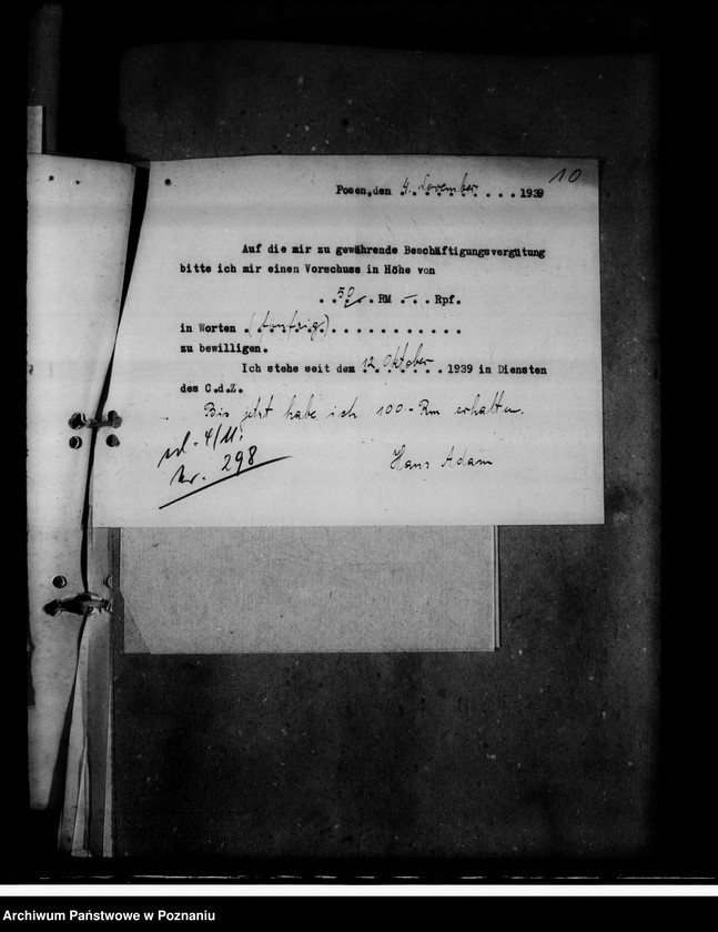 Obraz 16 z jednostki "Bewerbungen um Anstellung von Beamten"