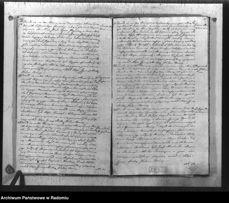 Obraz 8 z jednostki "Duplikat akt religijno-cywilnych urodzonych, zaślubionych i zmarłych gminy i parafii Brzóza na rok 1834"