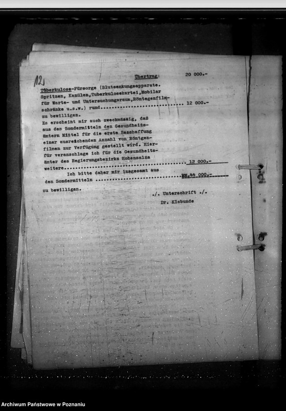 Obraz 16 z jednostki "Sondermittel zur Bekämpfung der Tuberkulose"