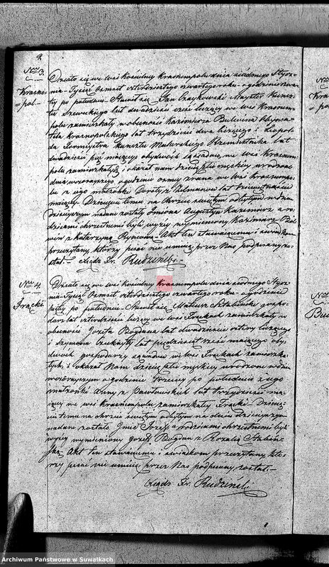 image.from.unit.number "Duplikat Akt Urodzonych, Zaślubionych i Umarłych Parafii Krasnopolskiey z Roku 1844."