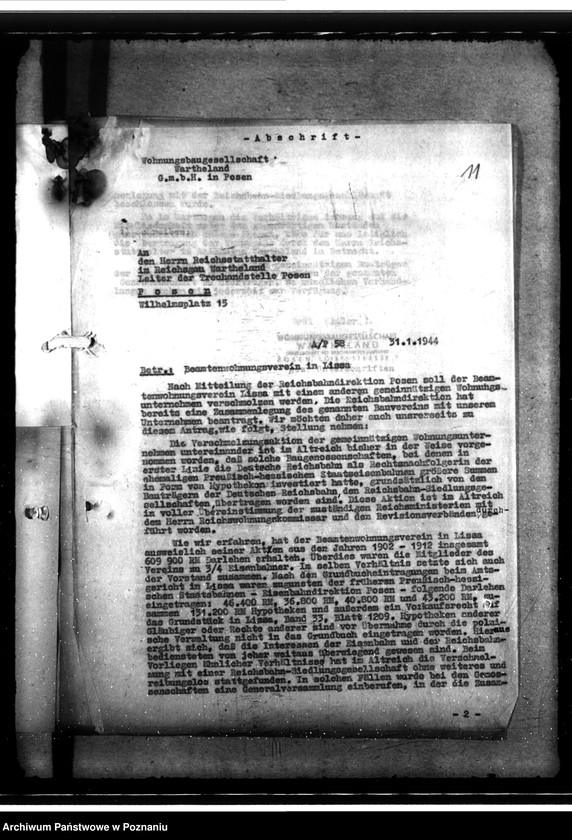 Obraz 15 z jednostki "Beamtenwohnungsverein in Lissa (Leszno)"