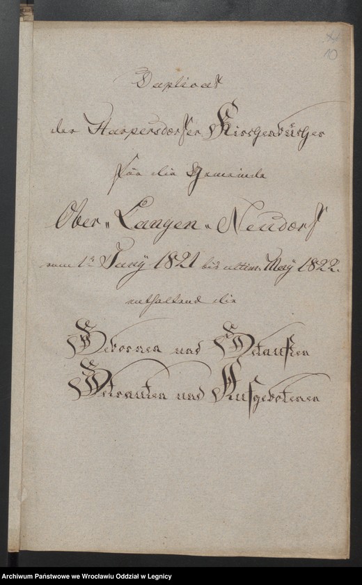 image.from.unit.number "Duplicat der Harpersdorfer Kirchenbücher von der Gemeinde Ober Harpersdorf Langen Neudorf"