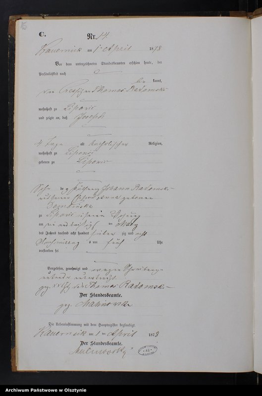 image.from.unit.number "Sterbe-Neben-Register Nr 1 - 39"