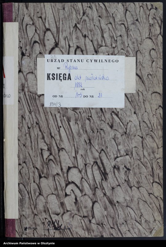 image.from.unit.number "Heiraths-Haupt-Register Nr 1 - 22"