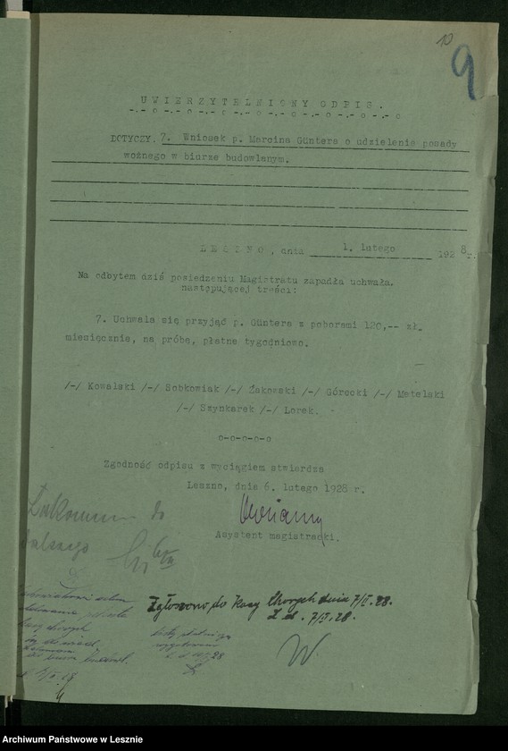 Obraz 11 z jednostki "[Gunter Marcin - akta osobowe]"