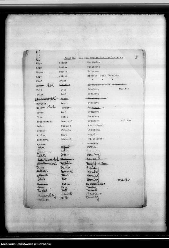 Obraz 12 z jednostki "Spisy miejscowych Niemców, którzy zginęli w 1939 roku"