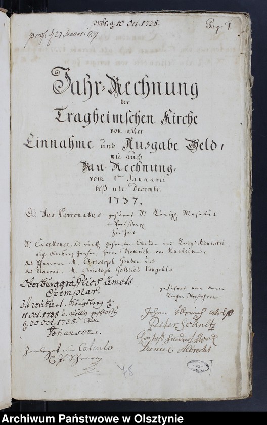 image.from.unit.number "Jahr-Rechnung von aller Einnahme und Ausgabe-Geld, wie auch Bau Rechnung"