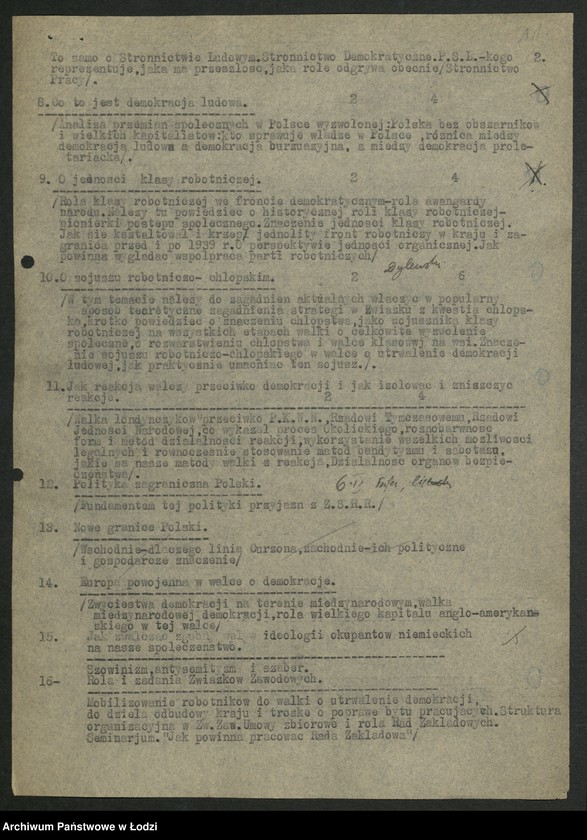 Obraz 12 z jednostki "[Wojewódzka Szkoła Partyjna Polskiej Partii Robotniczej] - programy i bibliografia"