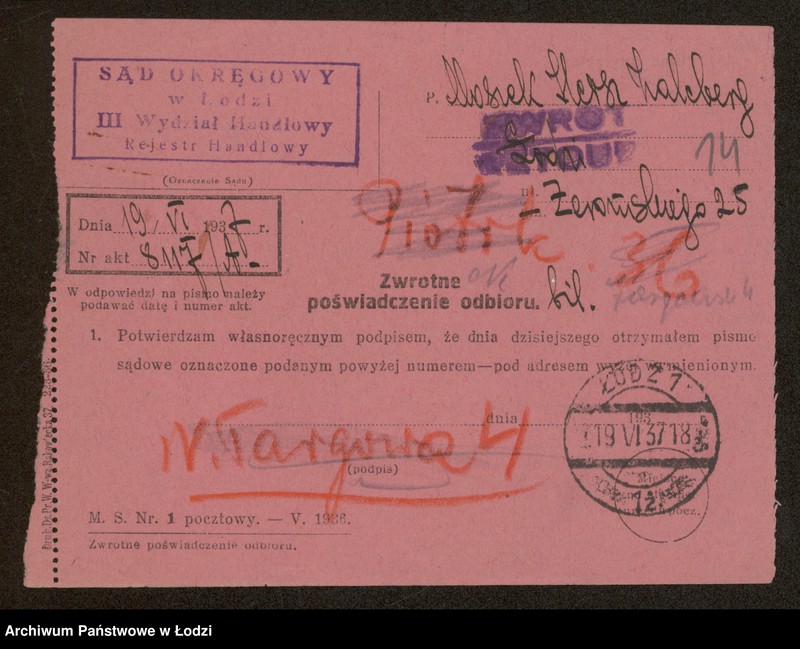 Obraz 16 z jednostki "Moszek Hersz Zaleberg- sprzedaż manufaktury i chustek"