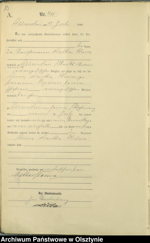 image.from.unit.number "Geburts-Haupt-Register Tom II,Nr 400 - 792"