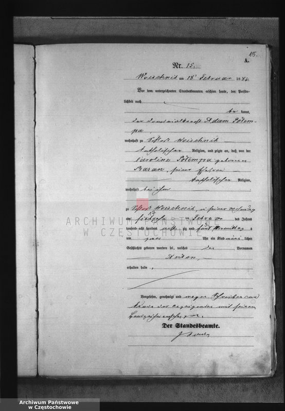 image.from.unit.number "[Pierwopis aktów urodzeń z 1885 roku]."