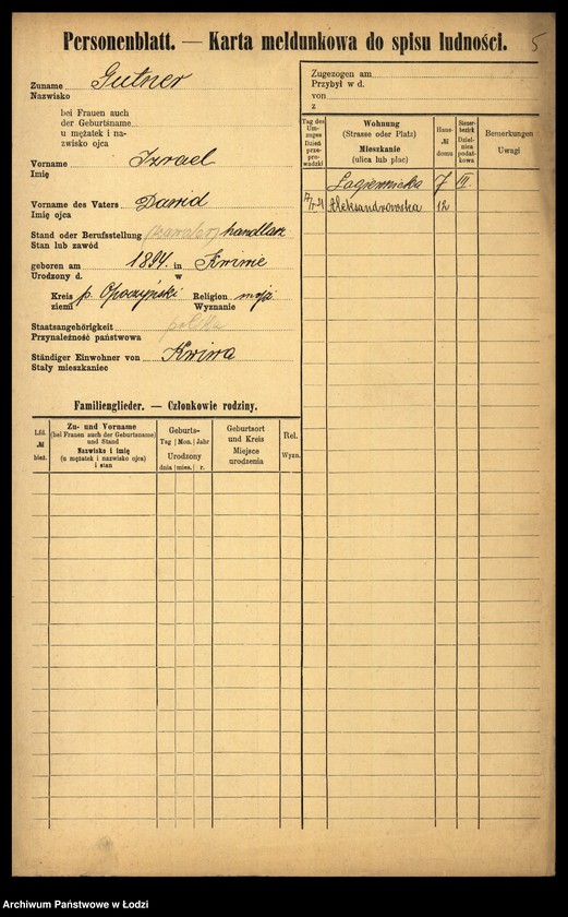 image.from.unit.number "[Spis ludności Łodzi] Gutmanowicz - Gzowski"