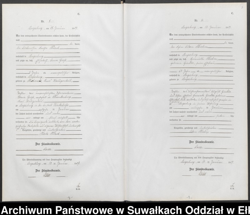 image.from.unit.number "[Sterbe-Neben-Register des Preussisches Standes-Amtes Angerburg Kreis Angerburg]"