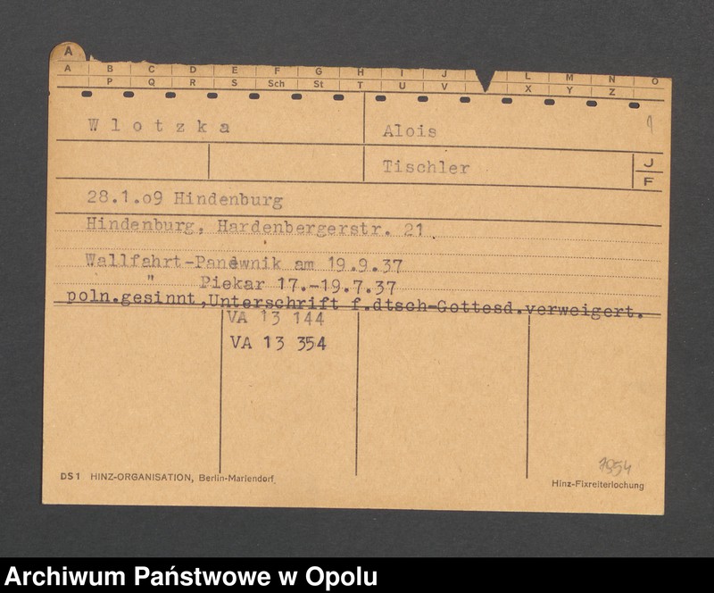 Obraz 3 z jednostki "[Wlotzka Alois, ur. 28.01.1909 r. Hindenburg]"