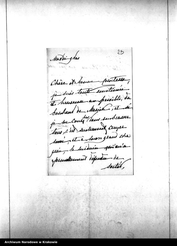 Obraz 18 z jednostki "Korespondencja Katarzyny Potockiej. Listy od: Krasińska Helena ~ Kwilecka Maria"