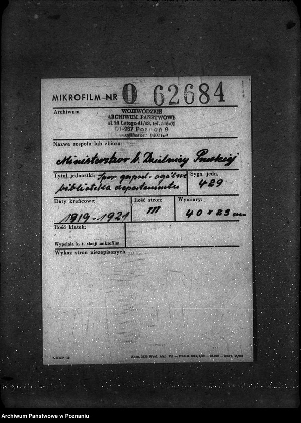 Obraz 2 z jednostki "Sprawy gospodarcze-ogólne biblioteka departamentu"