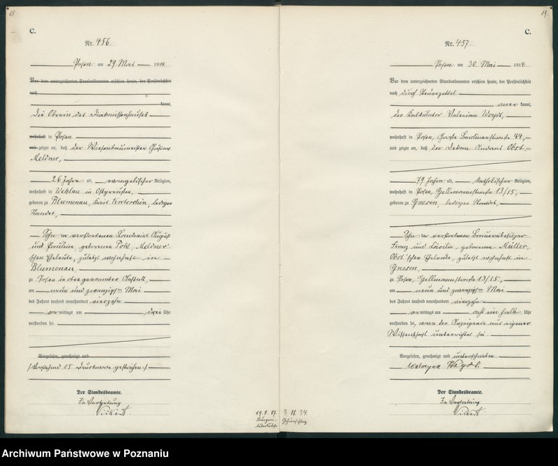 Obraz 12 z jednostki "Księga miejscowa zgonów tom II [Rejestr główny zgonów]"