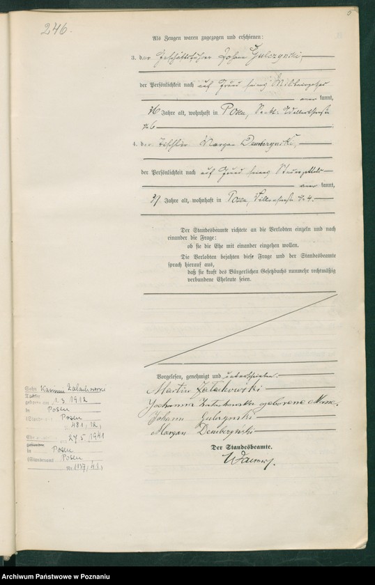 Obraz 8 z jednostki "Księga miejscowa małżeństw t. II"