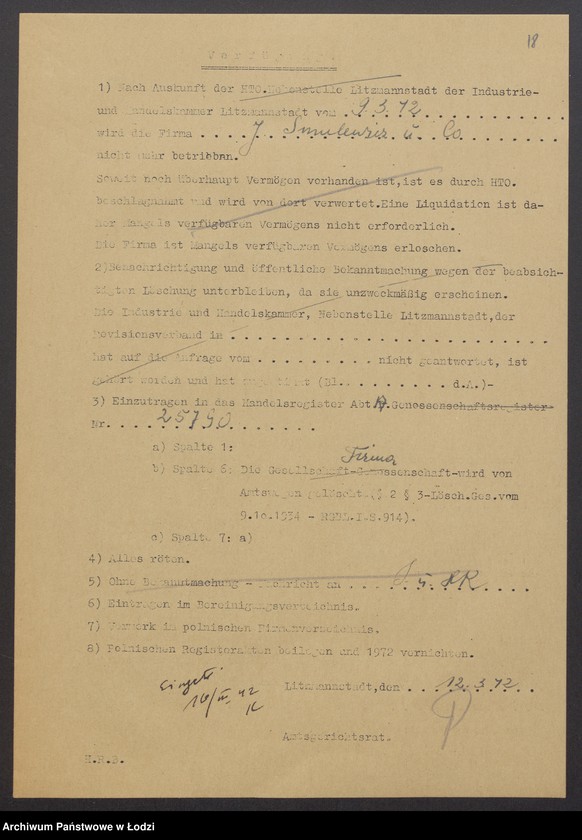 Obraz 20 z jednostki "Jechiel Szmulewicz, Gołda Mindla Szmulewicz – wyrób i sprzedaż towarów włókienniczych"