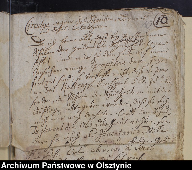 image.from.unit.number "Fernere Verordnungen, Cicularia und Correspondencen in der Schulsachen"