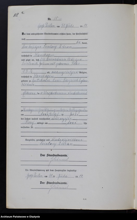 image.from.unit.number "Sterbe-Neben-Register Nr 1 - 21 [ Księga zgonów - wtóropis ]"