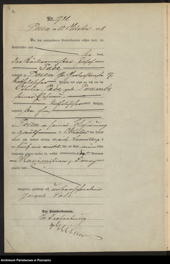 Obraz 8 z jednostki "Księga urodzeń t. V"