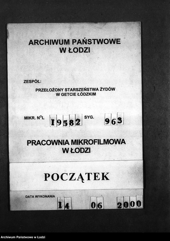 Obraz 1 z jednostki "[Odpisy dziennych list zgonów wysłanych do Wydziału Kart]"