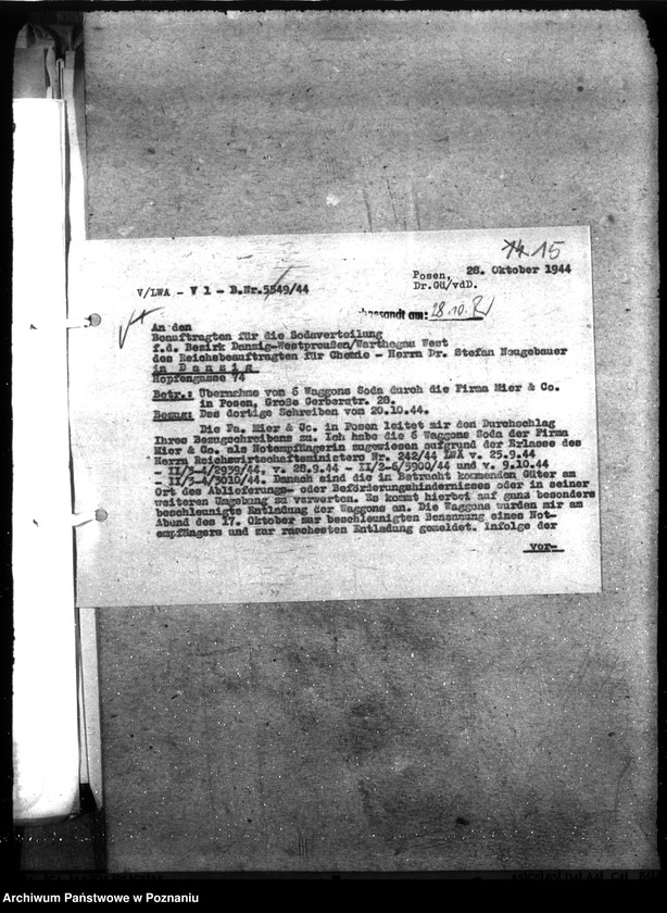 Obraz 20 z jednostki "Rückstandgüter. Behandlung und Verwertung - nicht Warschau. Erlasse, Sondervorschriften"