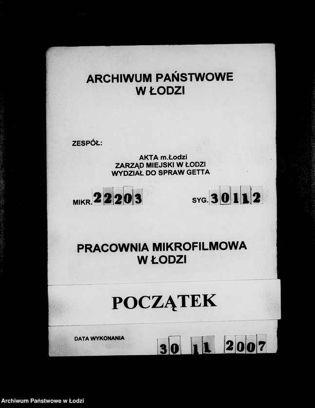 image.from.unit.number "Lebensmitteleinkauf. Aufträge, [Lieferscheinen und Rechnungen] 16841-16870 [Dostawa artykułów pierwszej potrzeby do Getta]"