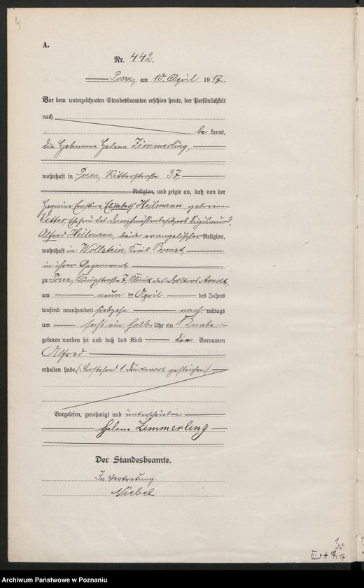 Obraz 6 z jednostki "Księga miejscowa urodzeń tom II [Rejestr główny urodzeń]"