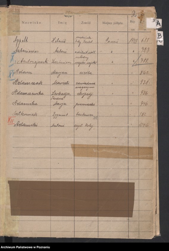 Obraz 4 z jednostki "Spis alfabetyczny małżeństw za 1923"