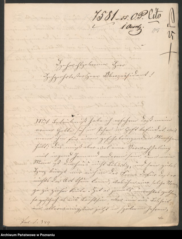 Obraz 19 z jednostki "A. betr. den polnischen Flüchtling Literaten Julius von Stephenhagen"