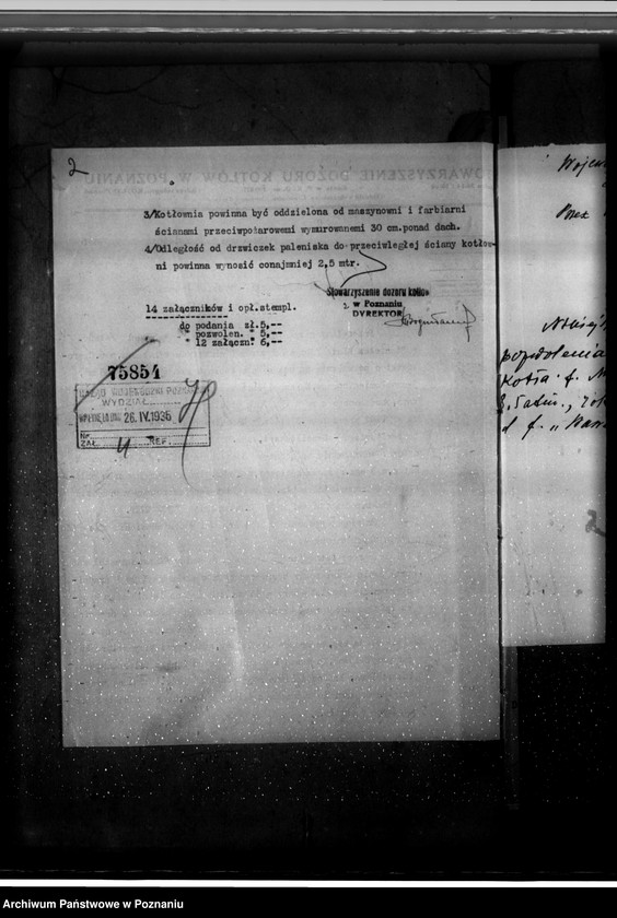 Obraz 5 z jednostki "Fabryka dywanów i chodników w Lubaszu pow. czarnkowski - St. Kluz nr fabryczny kotła 3102 nr woj. kotła 2952"