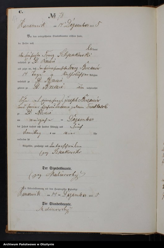 image.from.unit.number "Sterbe-Neben-Register Tom II,Nr 63 - 79"