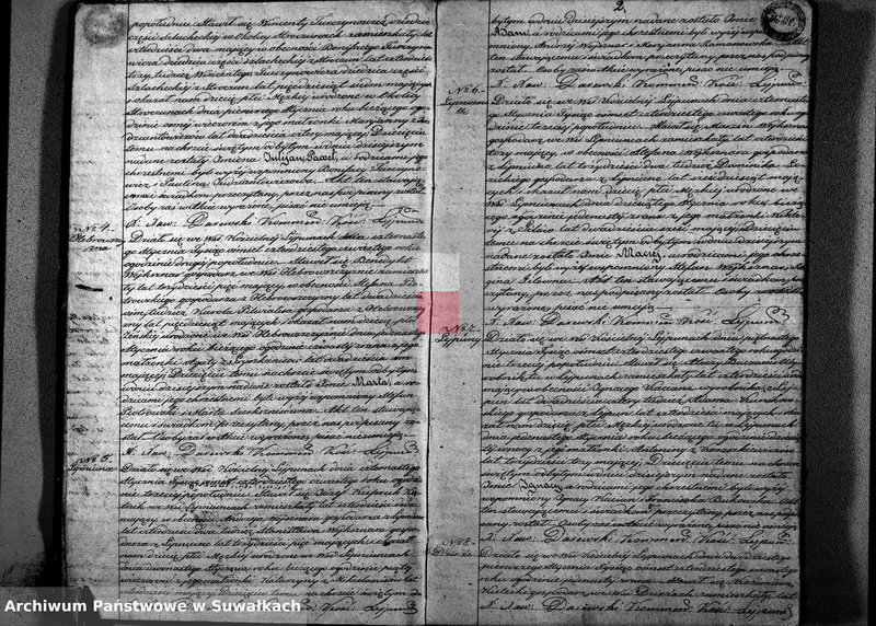 Obraz 4 z jednostki "Księga Duplikat Urodzonych, Zaślubionych i Zmarłych na Rok Tysiąc osiemset czterdziesty czwarty Parafij Leypuńskiej 1844"